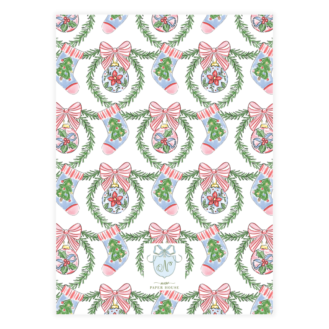 Baubles Garland Frame Holiday Card