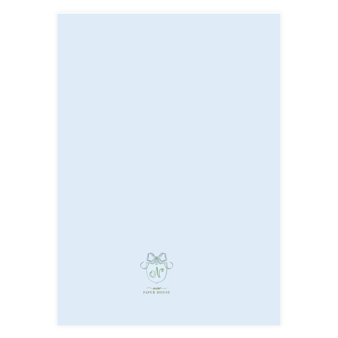 Circle Holiday Frame Blue Holiday Card