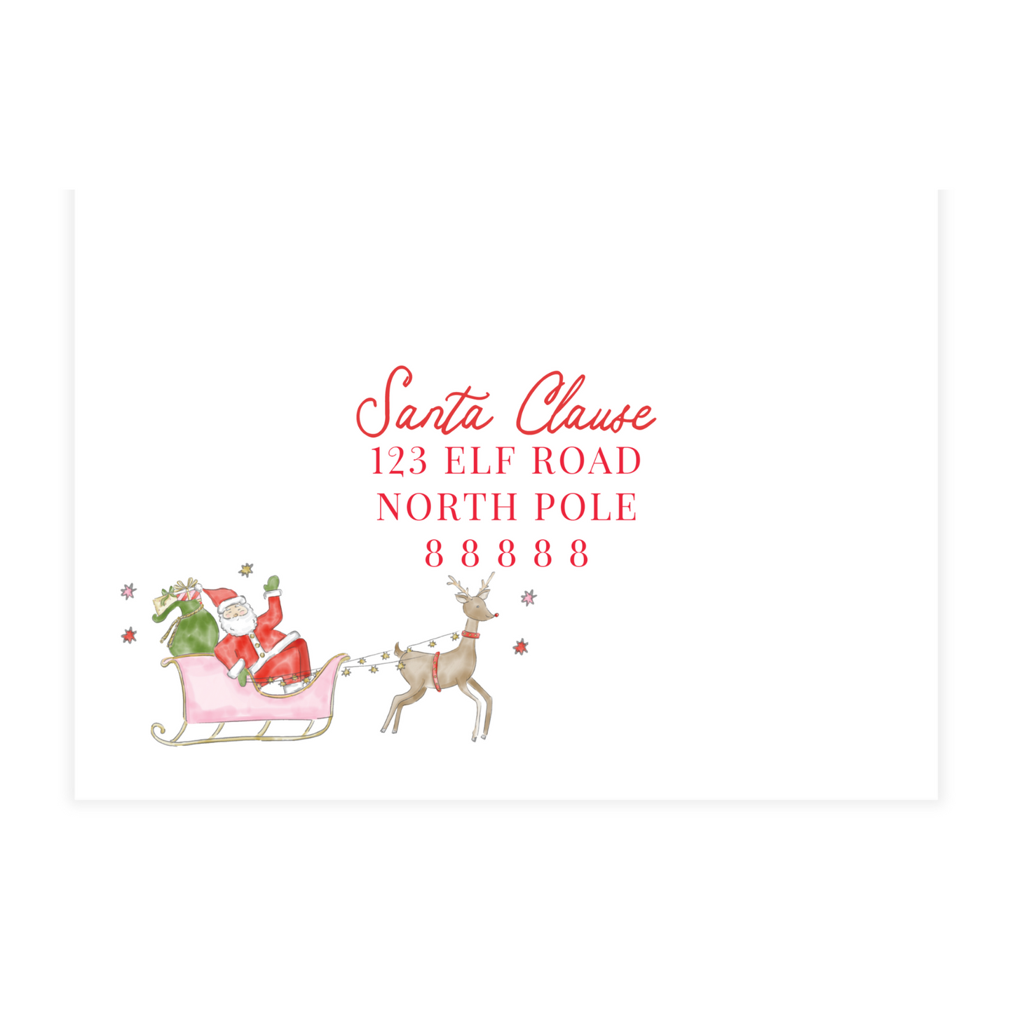 Dear Santa Sleigh Pink Letter