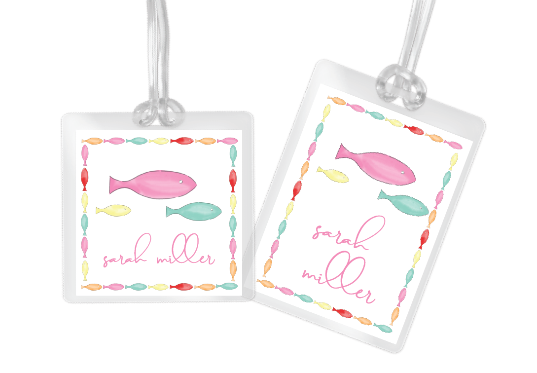 Colorful Fish Bag Tag