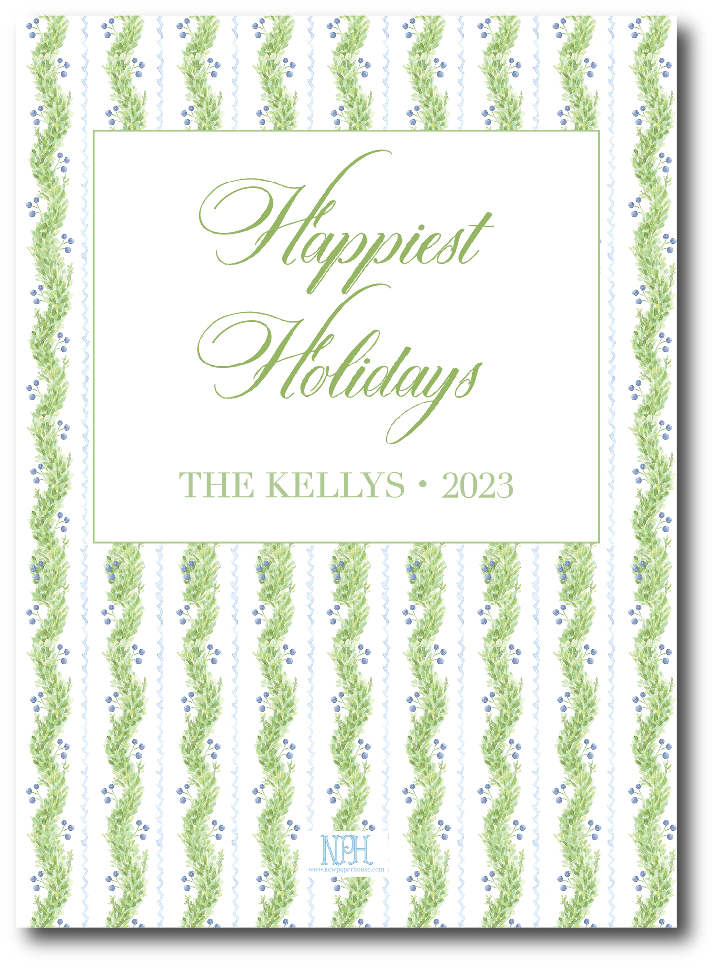 Berry Garland Holiday Card
