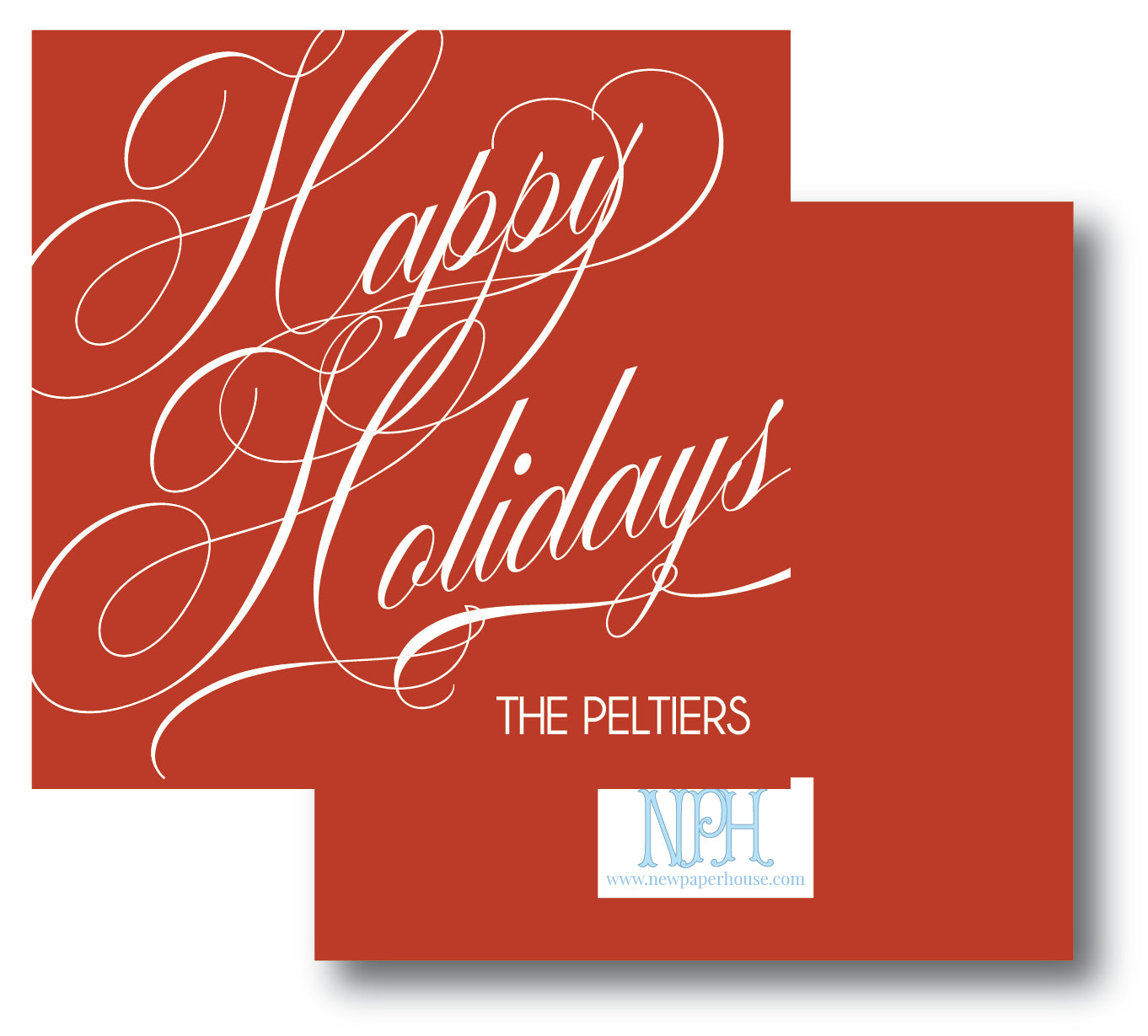 Happy Holidays Script Enclosure Card