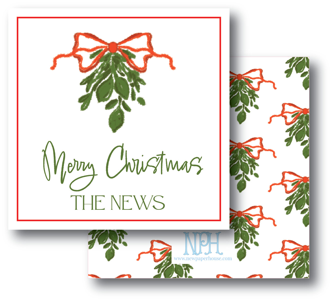 Mistletoe Holiday Enclosure Card