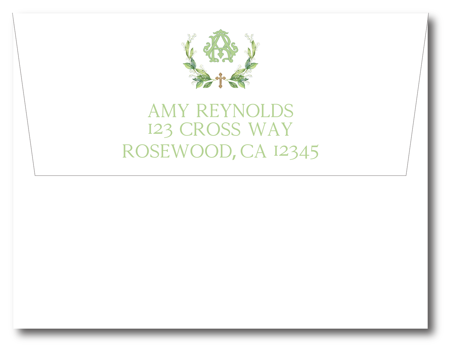 Cross Wreath Stationery Set