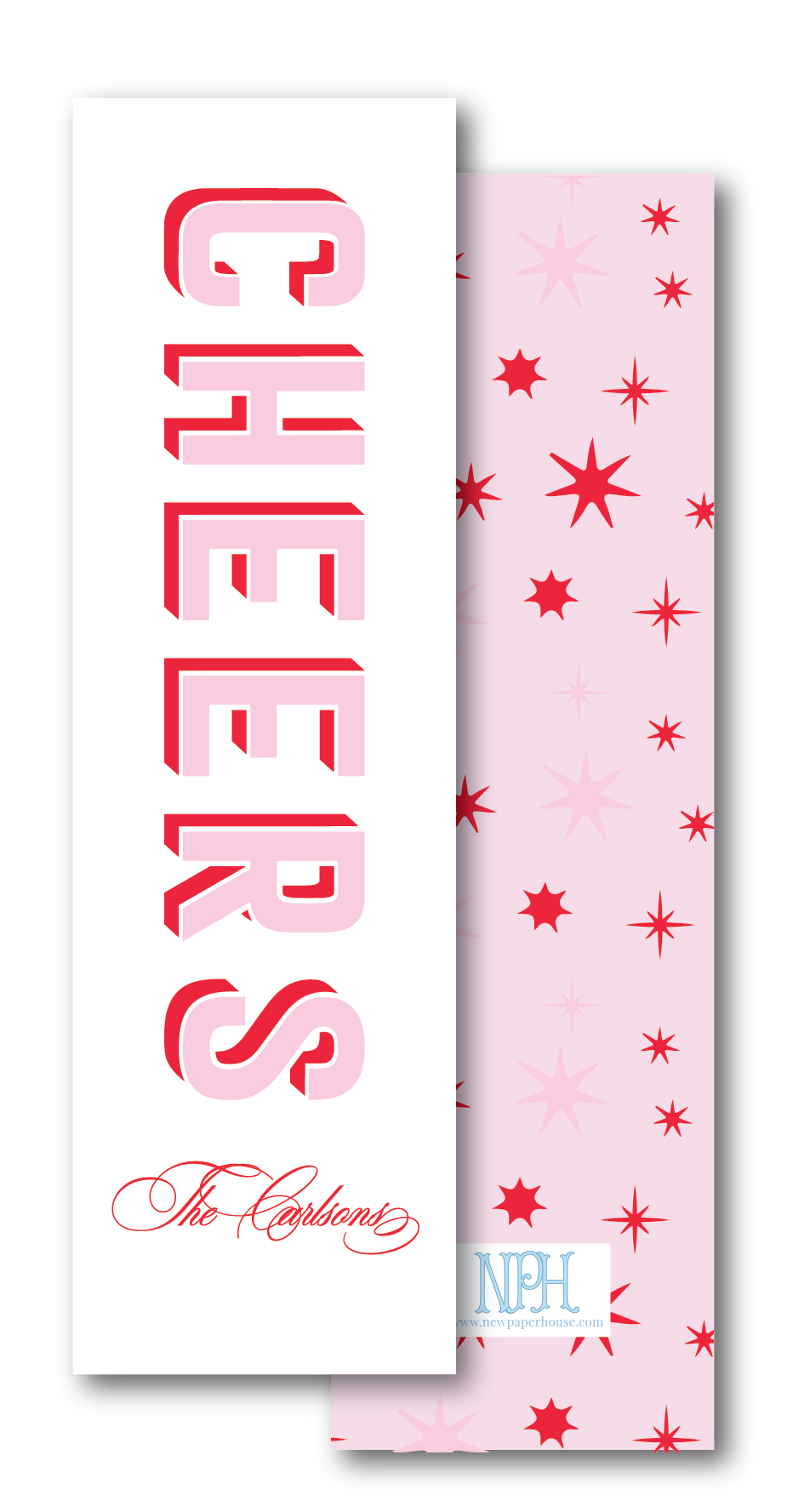 Pink/Green Long Holiday Tag