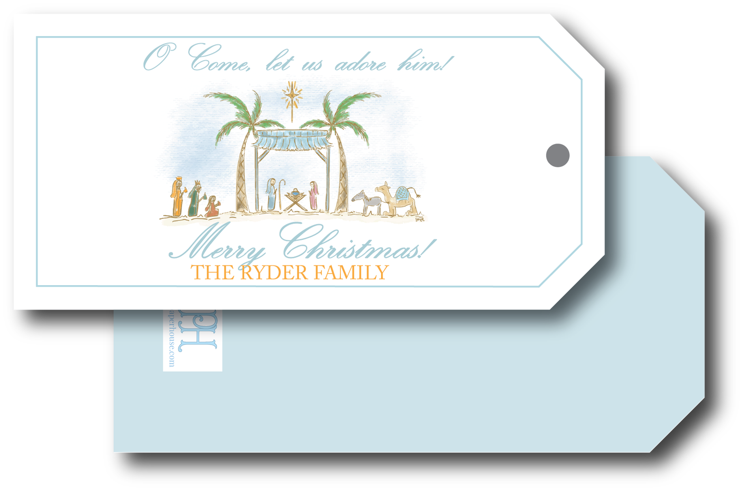 O Come, Let us Adore Him Gift Tag