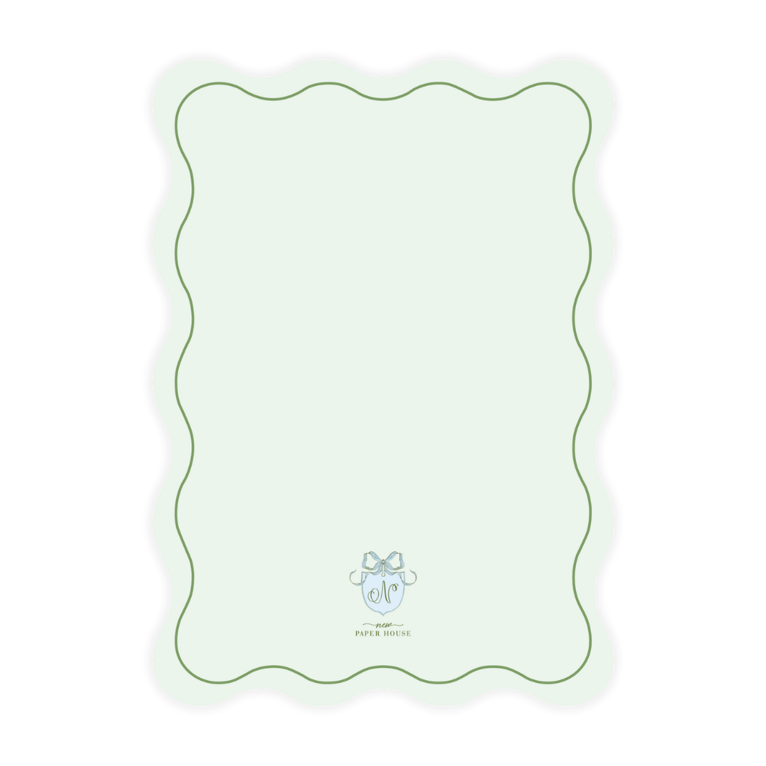 Green MERRY Wavy Card (Color Can Be Changed)