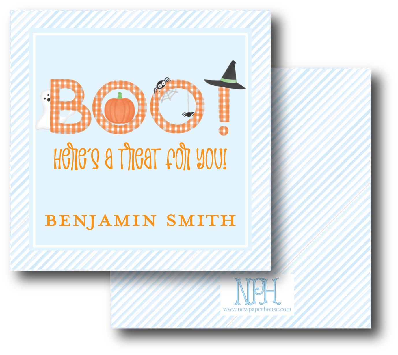 Boo -Blue - Enclosure Card