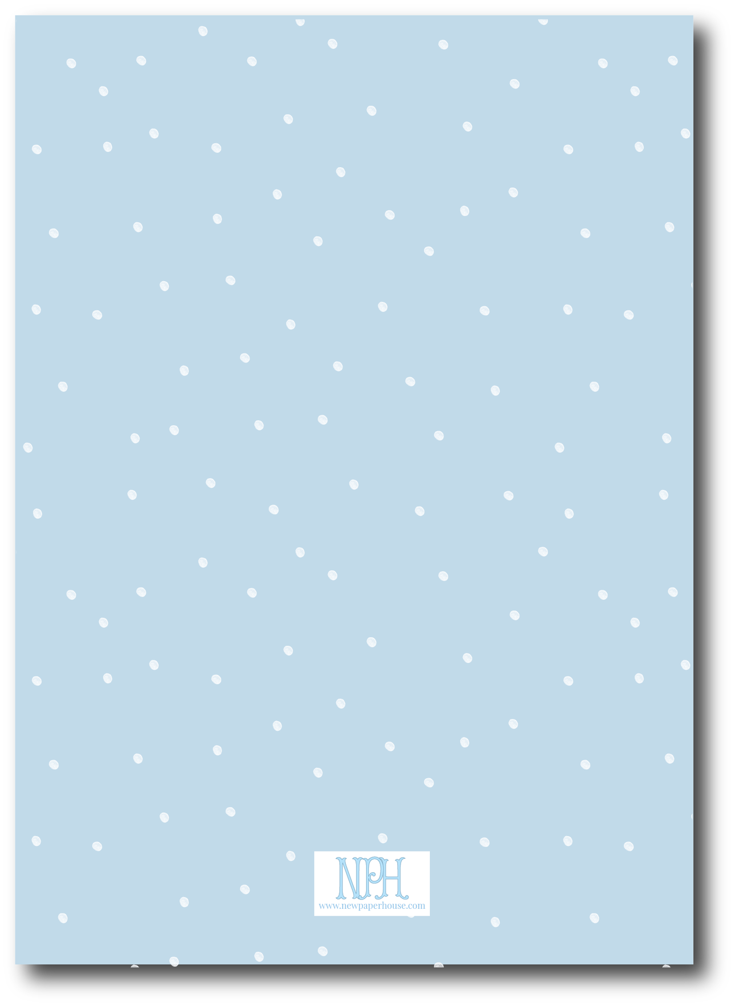 Baby Blue Bow Crest Holiday Card