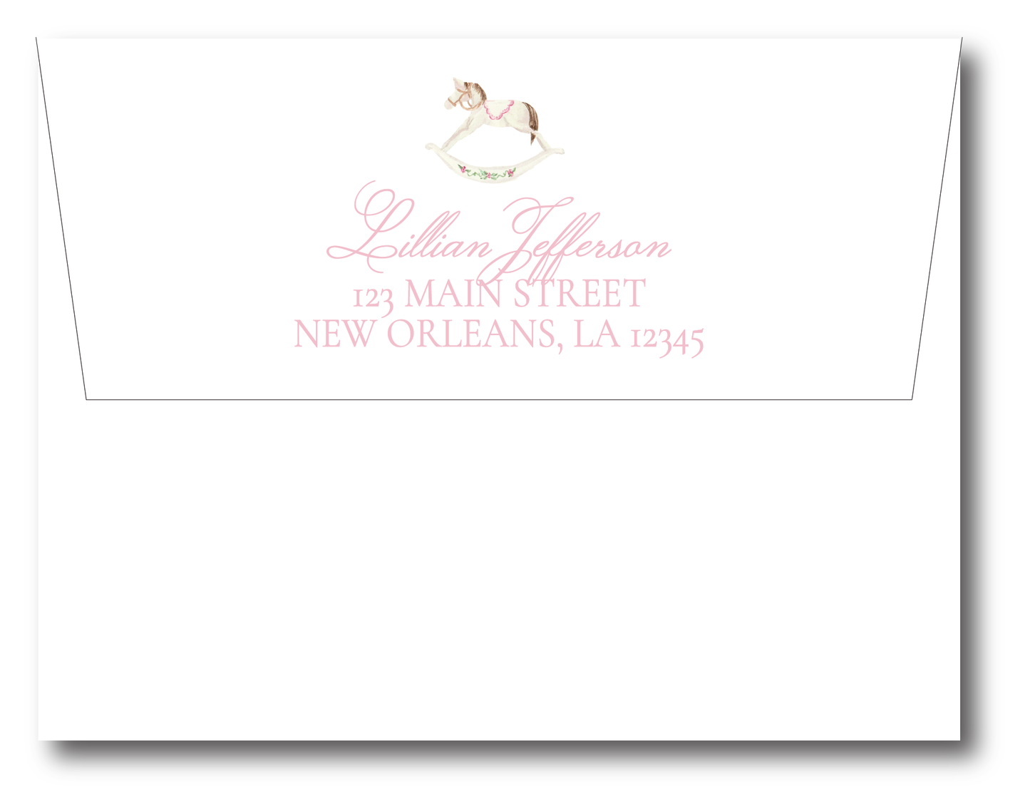 Heirloom Rocking Horse Pink, Blue, or Ivory Stationery Set