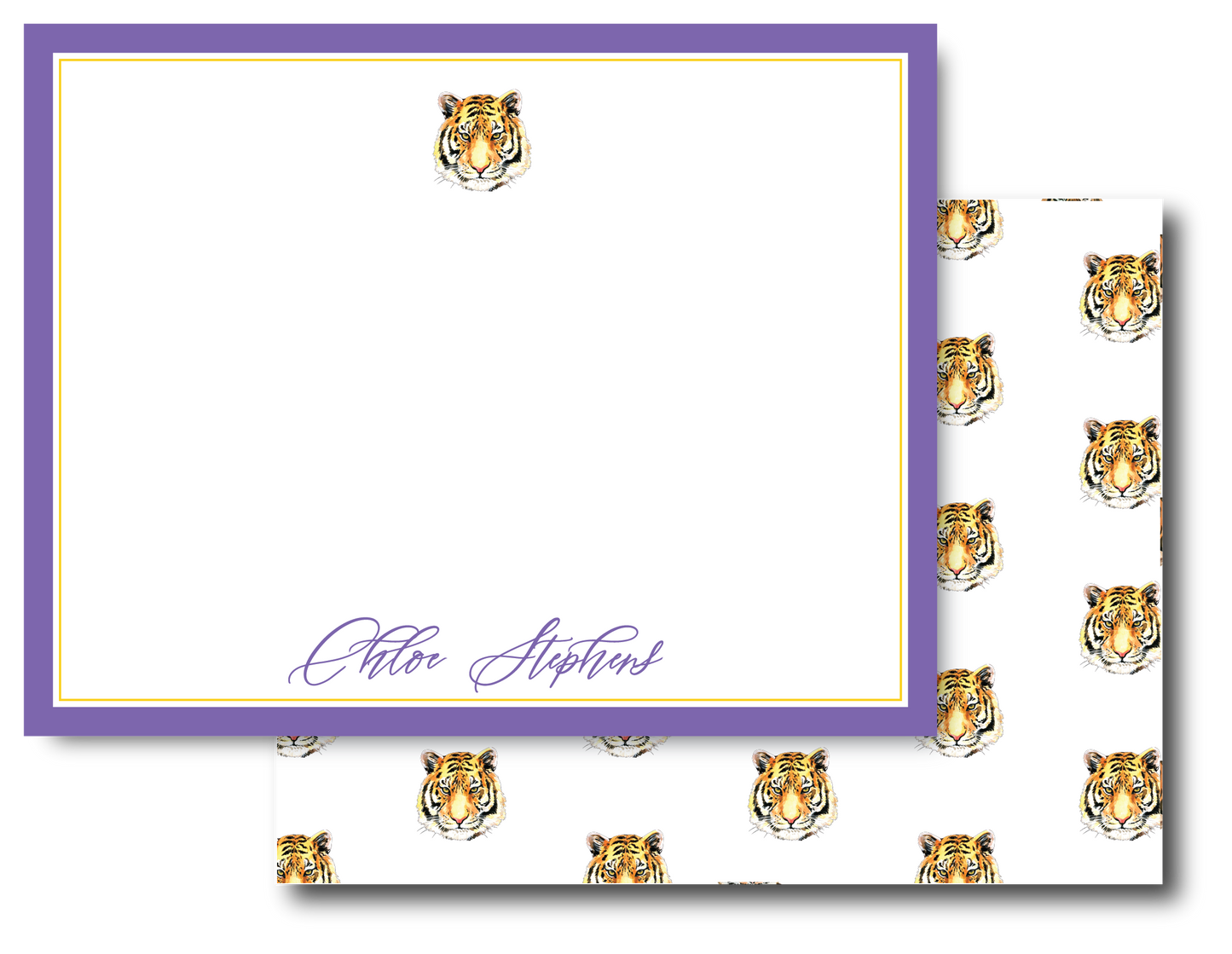 LSU Tiger Head Stationery Set