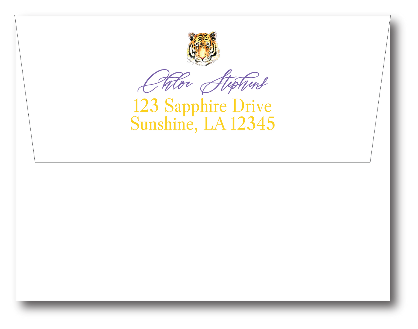 LSU Tiger Head Stationery Set