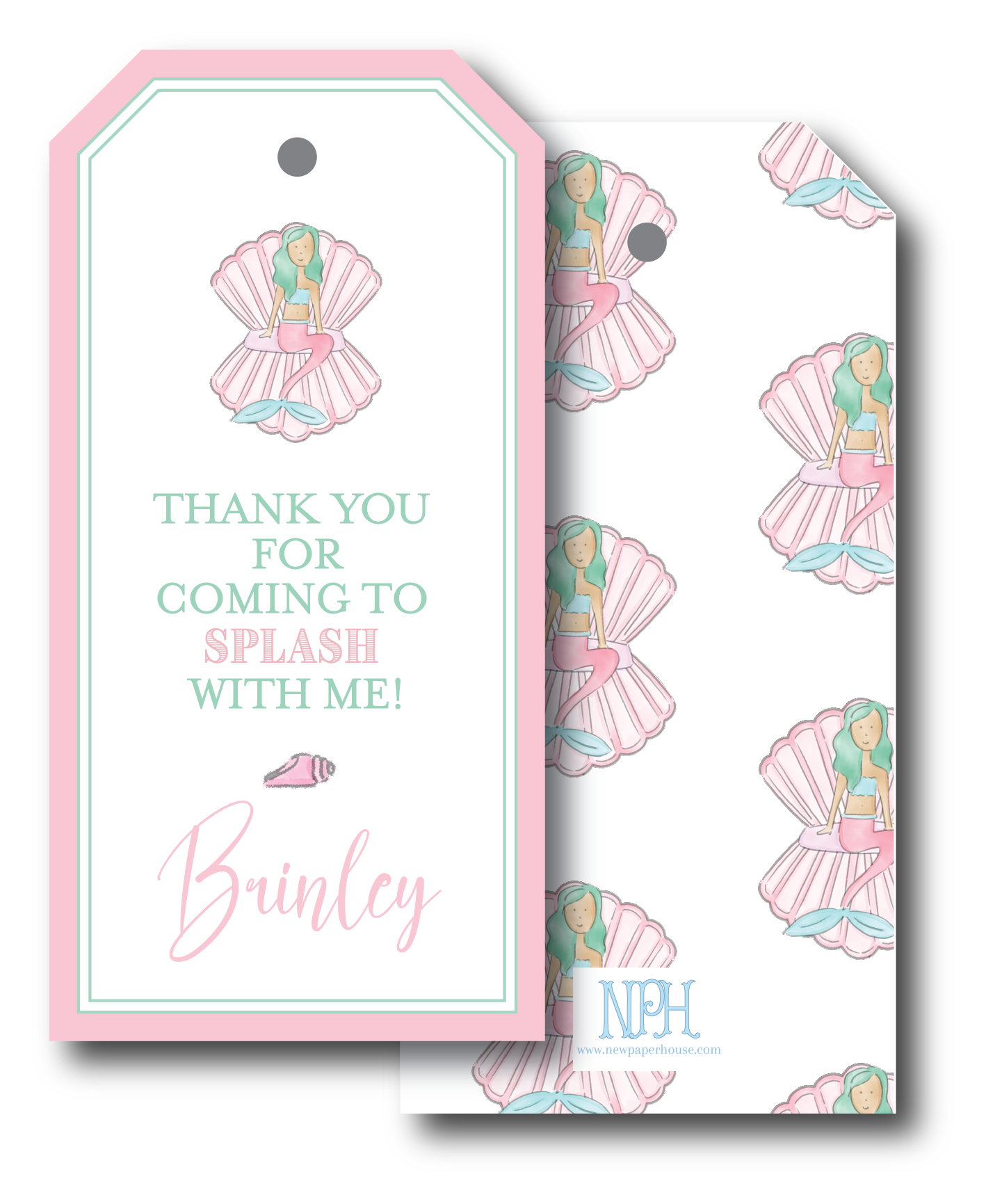Mermaid Birthday Party Favor Tag