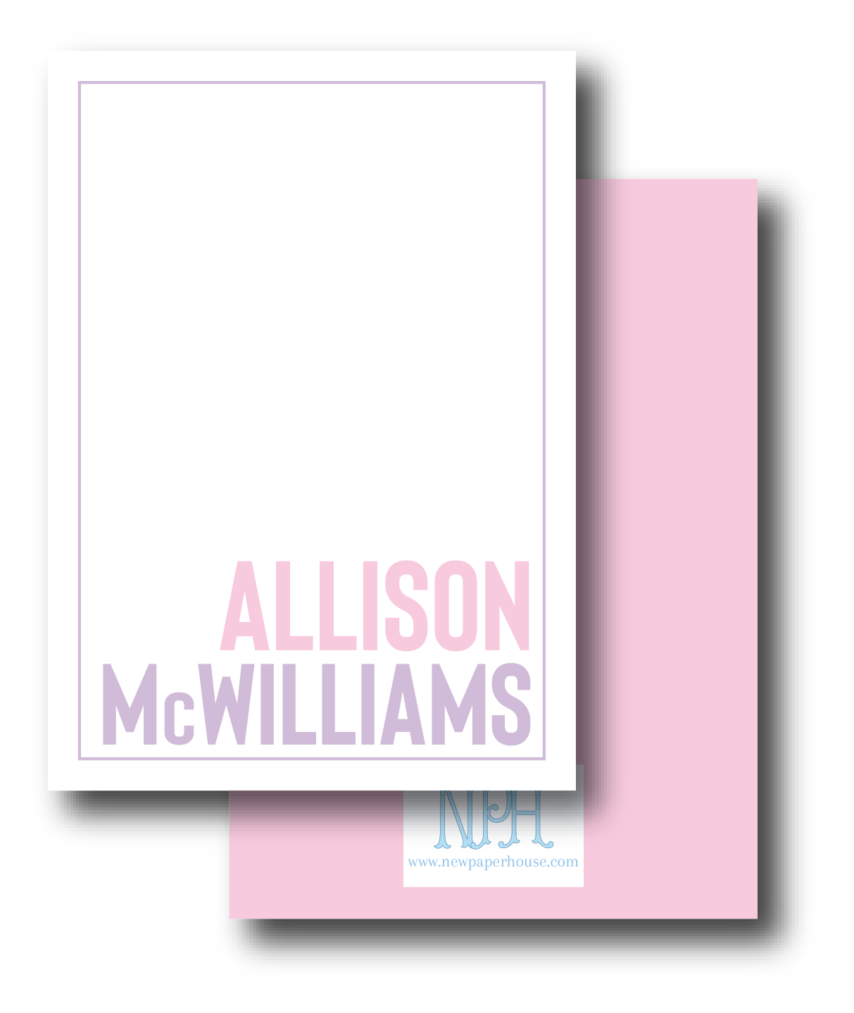 Modern Name Enclosure Card- Customize Color(s)