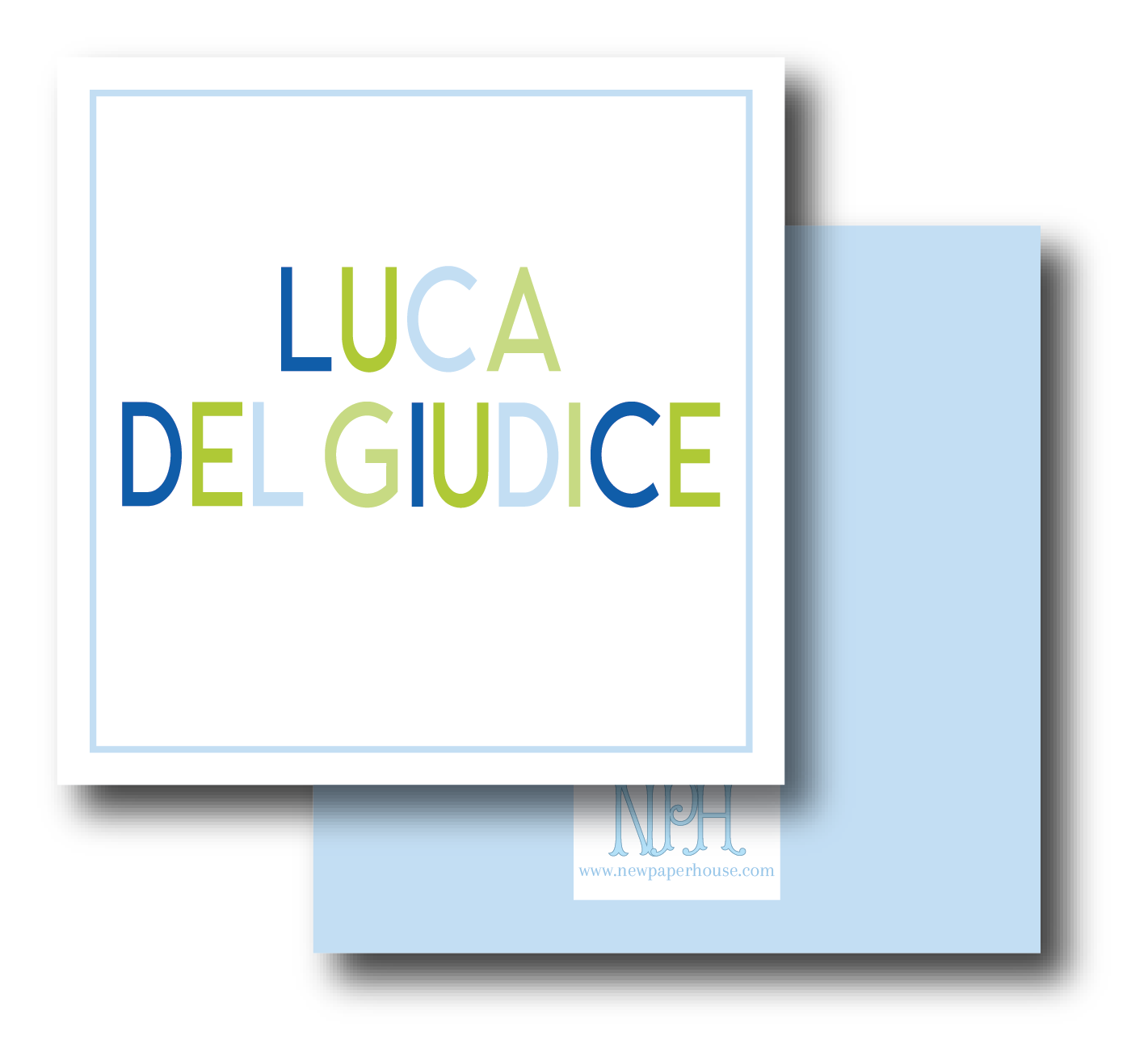 Multi Color Blue Enclosure Card- 2 options