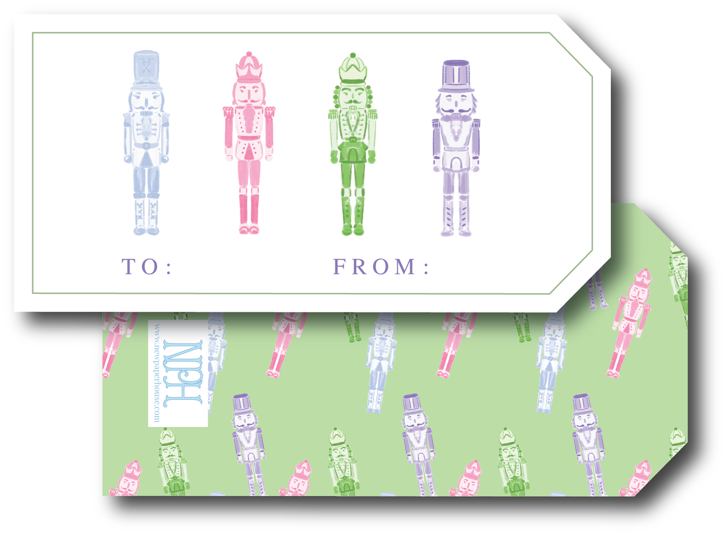 Pastel Nutcrackers Holiday Gift Tag