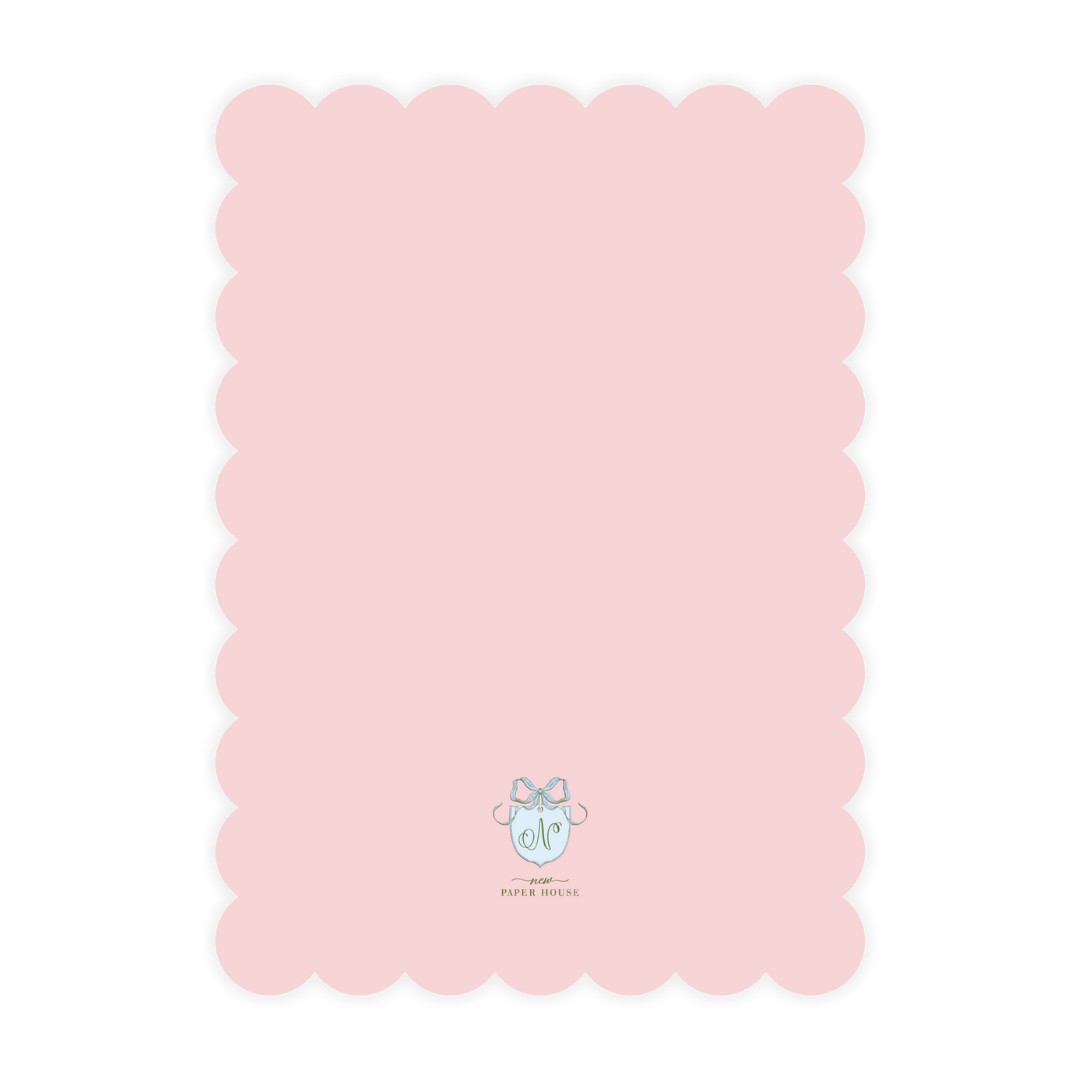 Pink Merry Everything Scallop Card