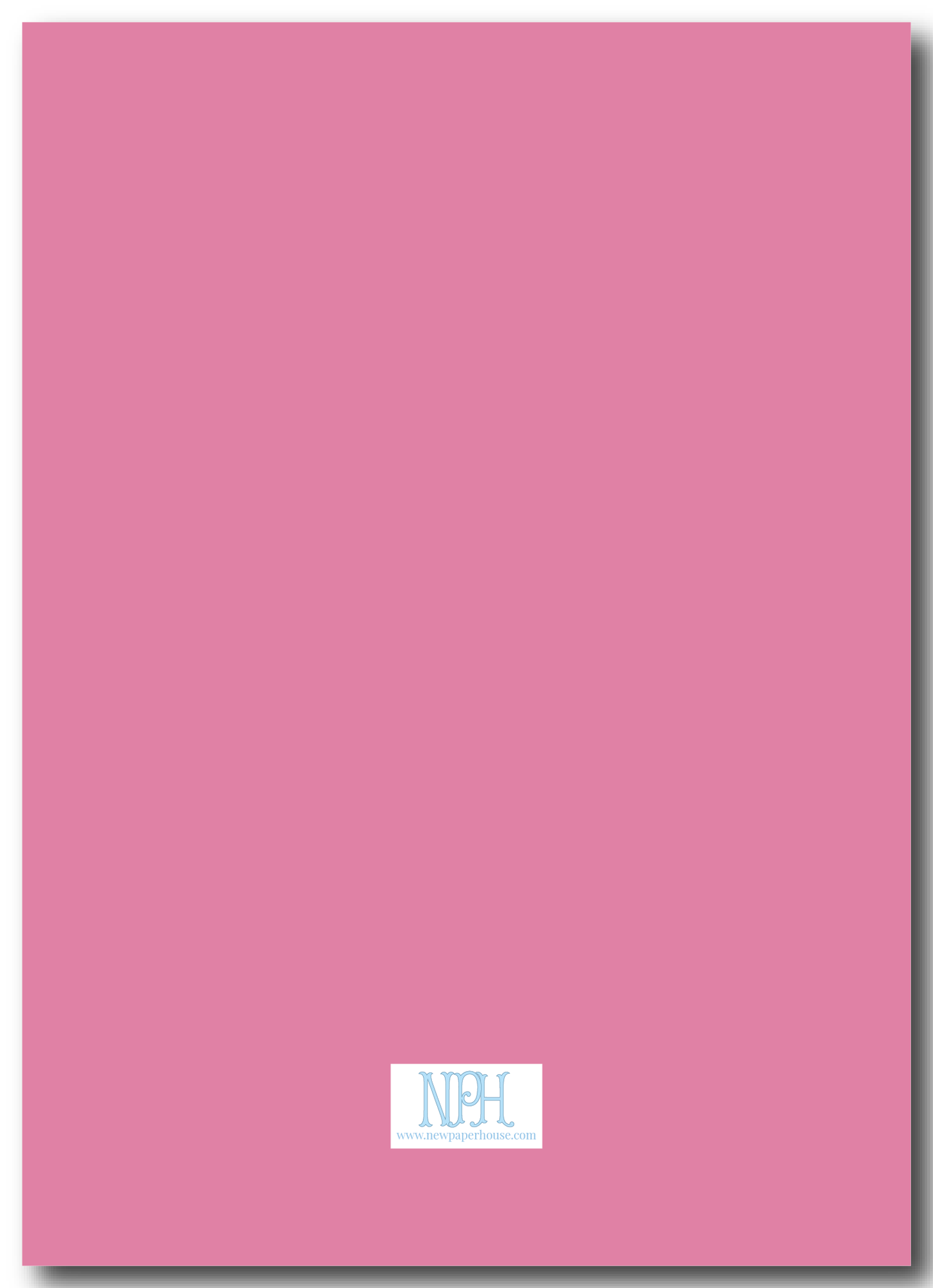 Pink Cottage Garland Holiday Card