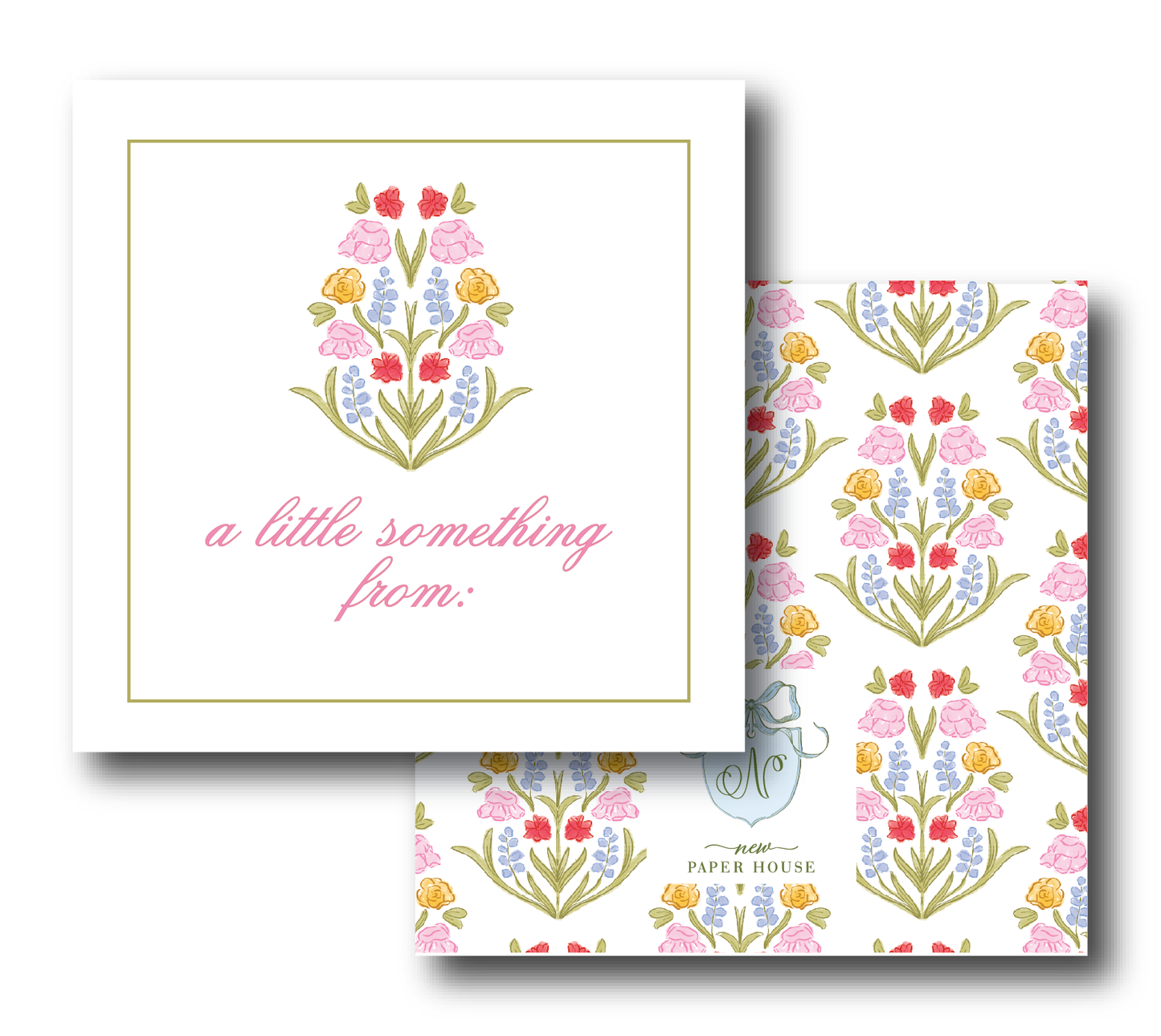 Multi Color Floral Enclosure Gift Tags- Ready to Ship