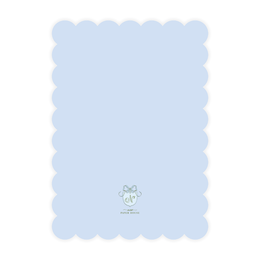 Seldom Calm, Always Bright Blue & Green Scallop