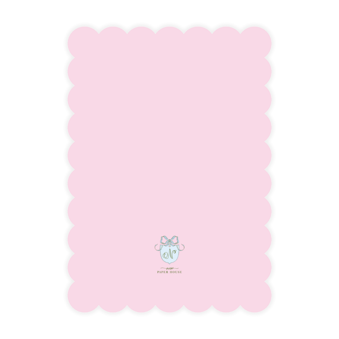 MERRY EVERYTHING Pink & Green Scallop