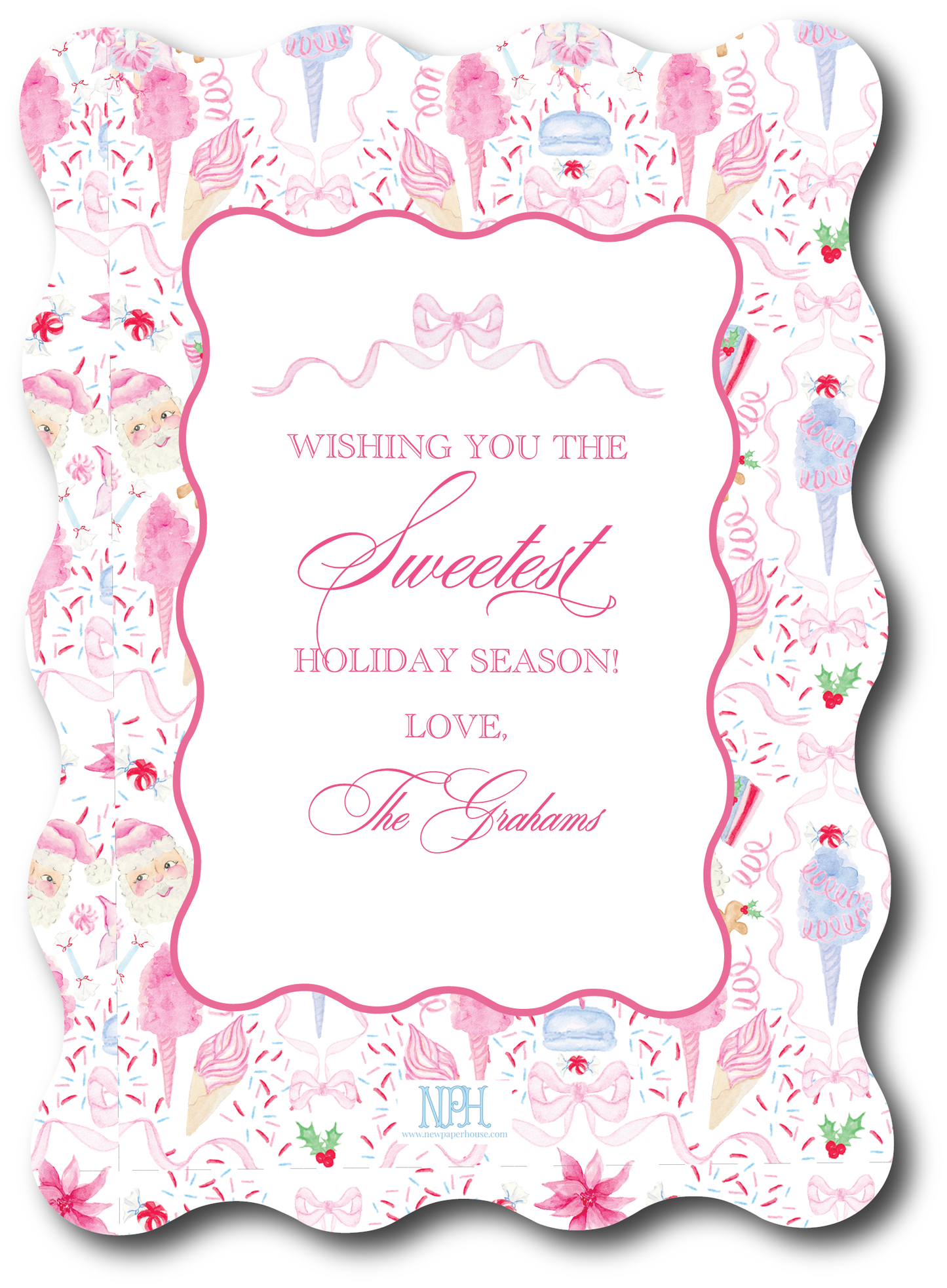 Sugar Rush Wavy Die Cut Holiday Card