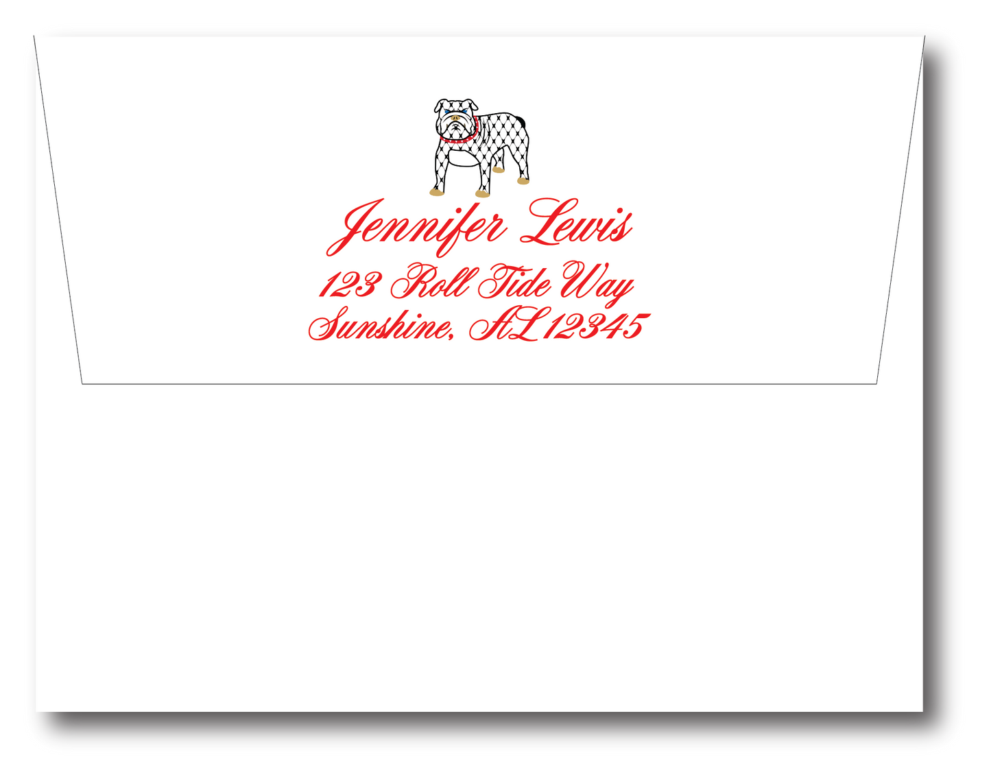UGA Collegiate Scallop Border Stationery Set