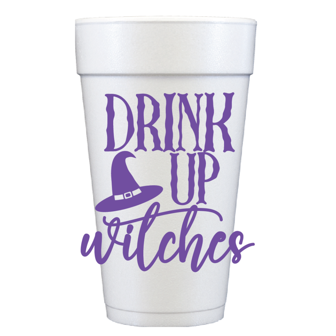 Drink Up Witches Halloween 20 oz Foam Cups