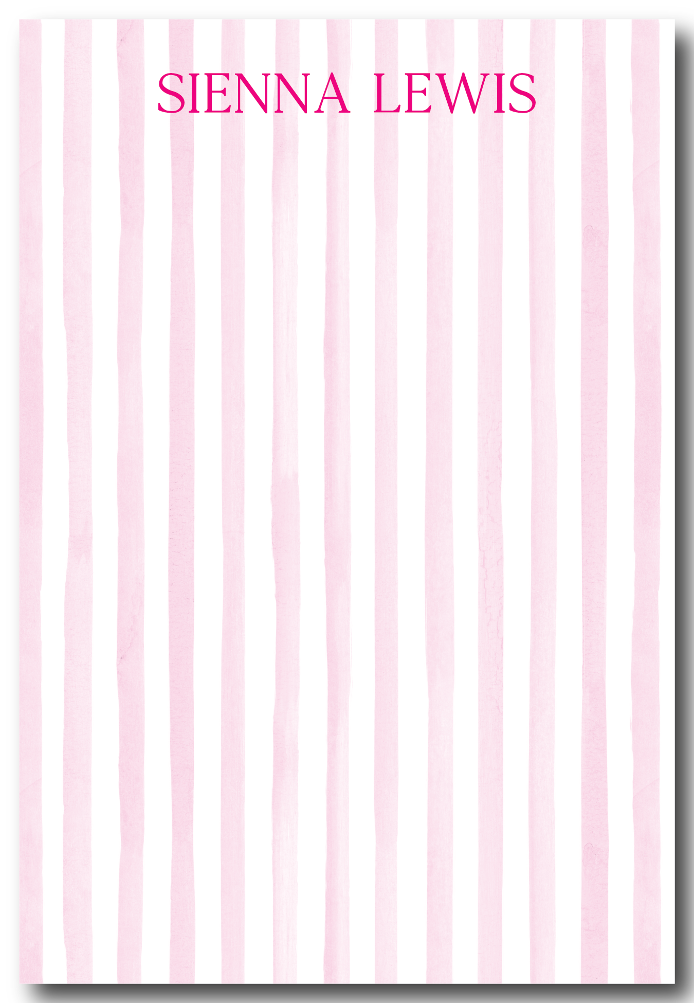 The Watercolor Stripes Collection Notepads - Multiple Colors