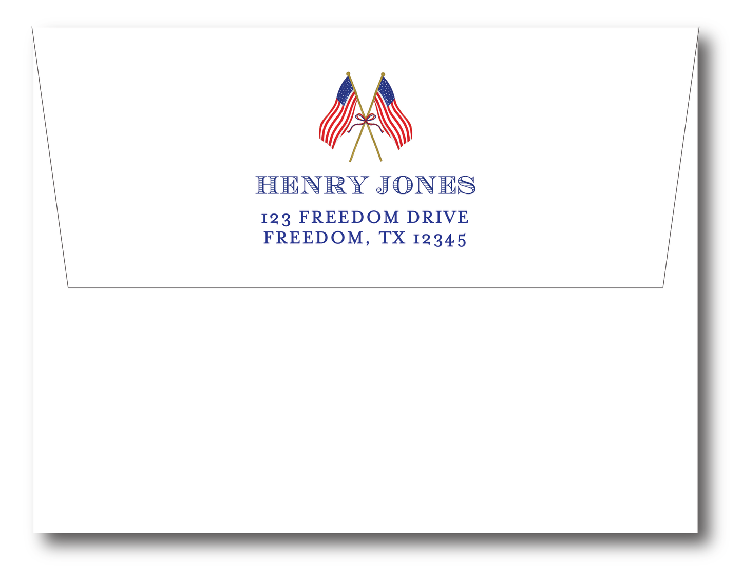 American Flag Birthday Invitation