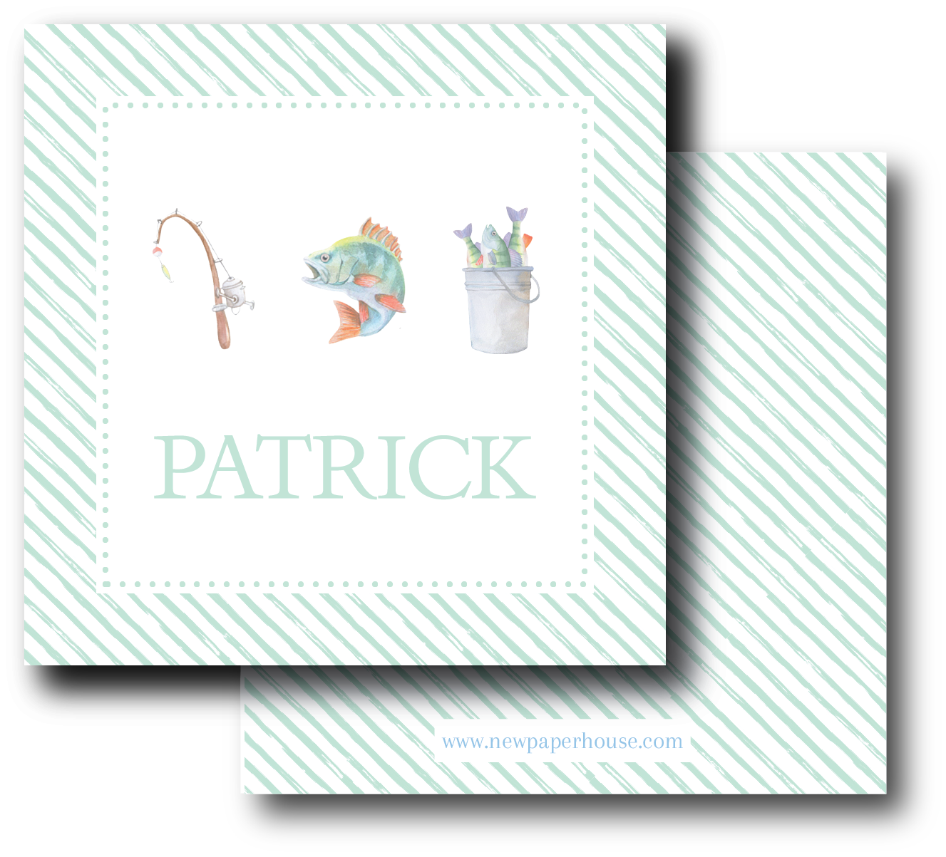 Gone Fishing Enclosure Card