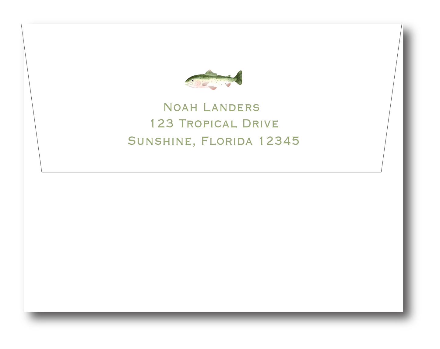 Green Fish Stationery Set