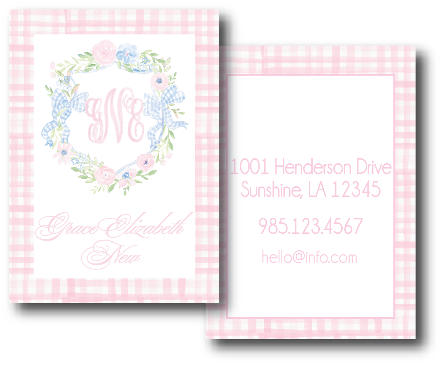 Floral Wreath Bag Tag
