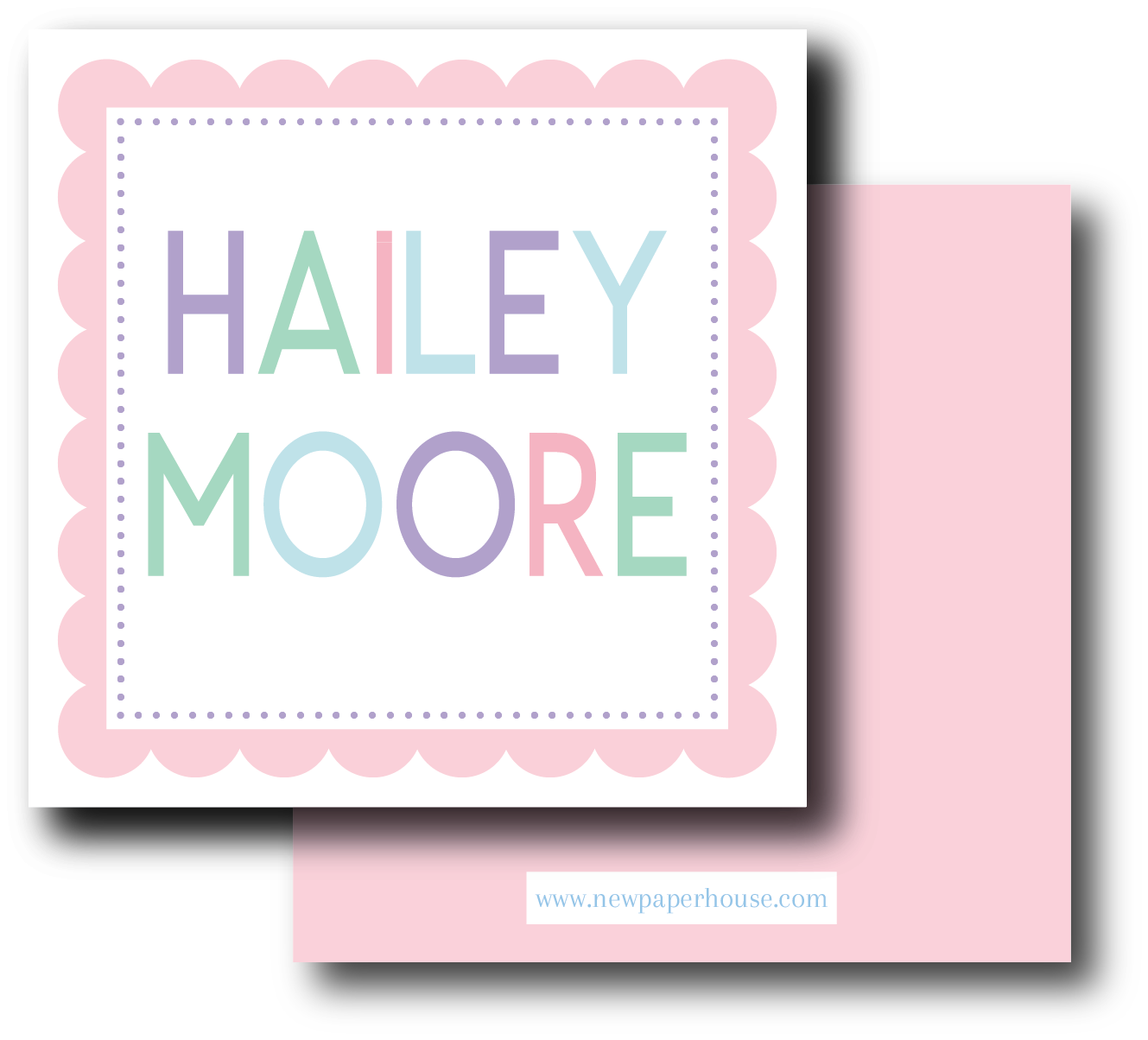 Multi Color Girls Enclosure Card