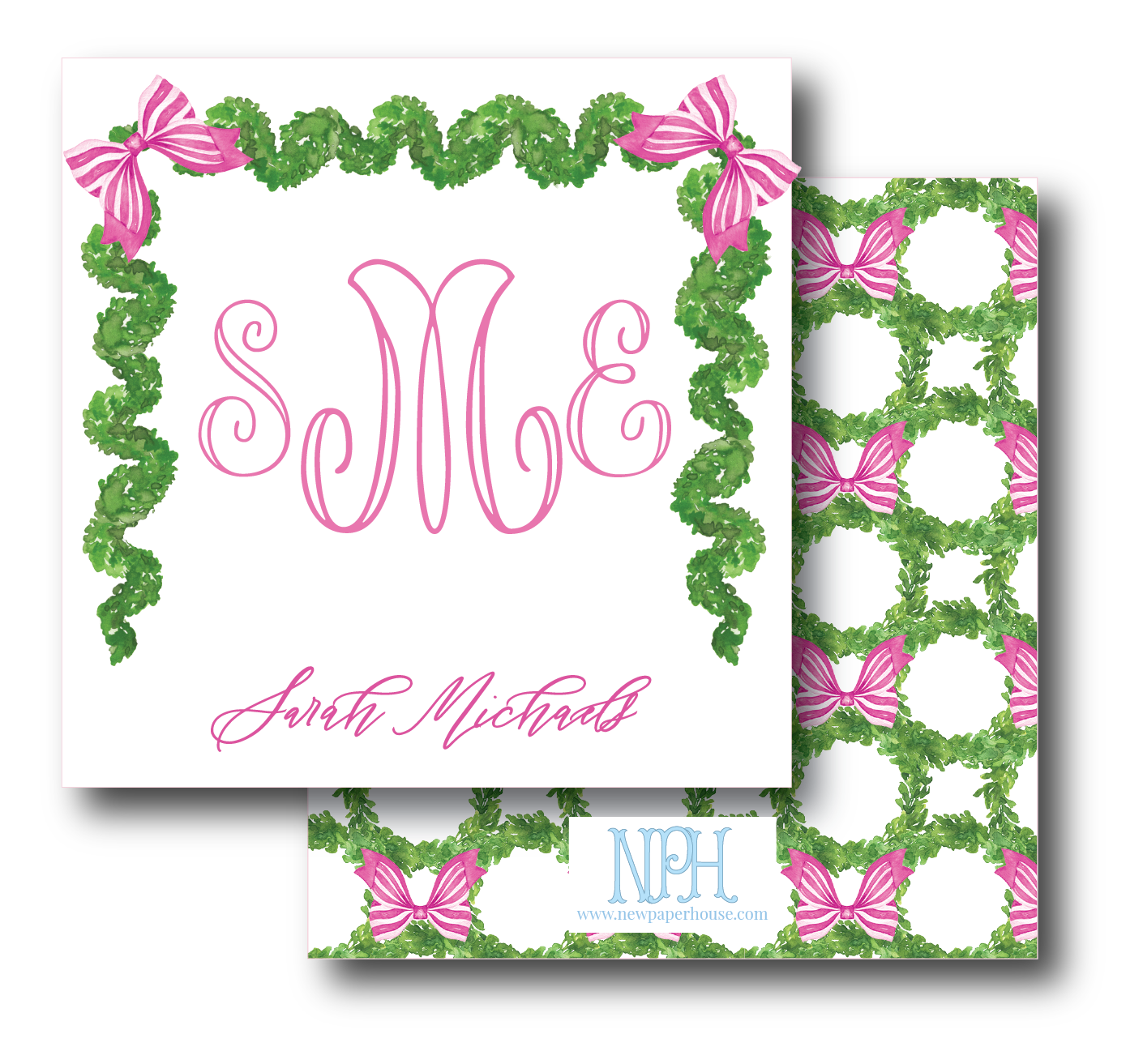 Pink Topiary Enclosure Card