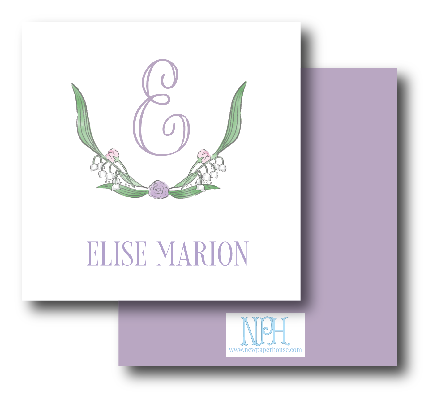 Watercolor Pink & Purple Floral Enclosure Card