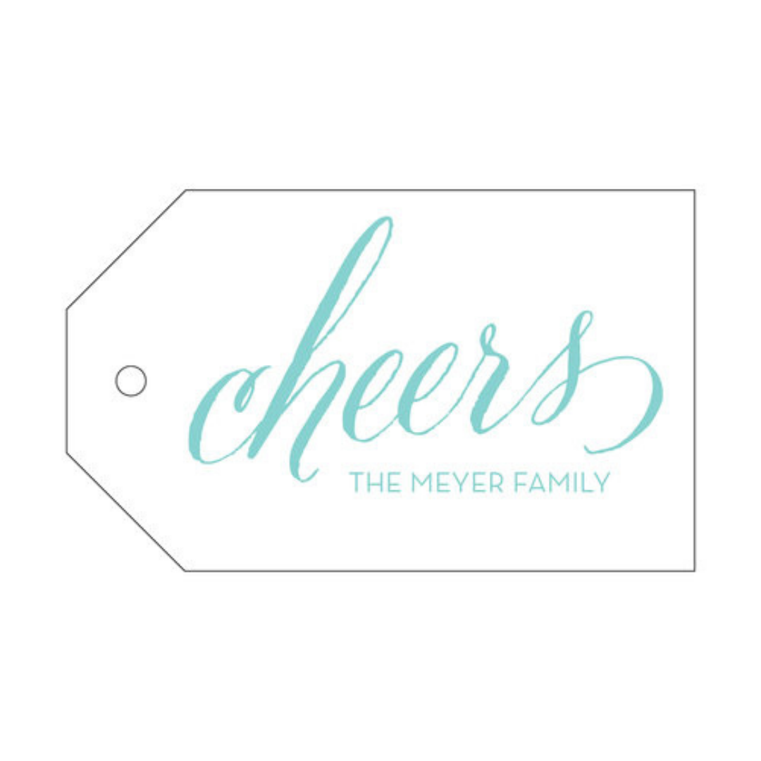 Cheers Letterpress/Foil Holiday Tags