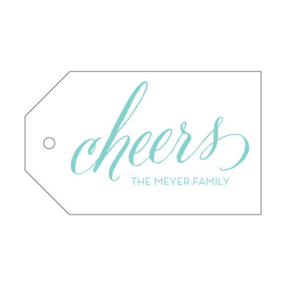Cheers Letterpress/Foil Holiday Tags