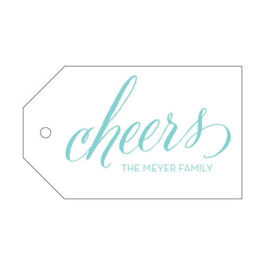 Cheers Letterpress/Foil Holiday Tags