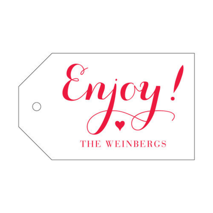 Enjoy! Script Letterpress/Foil Holiday Tags