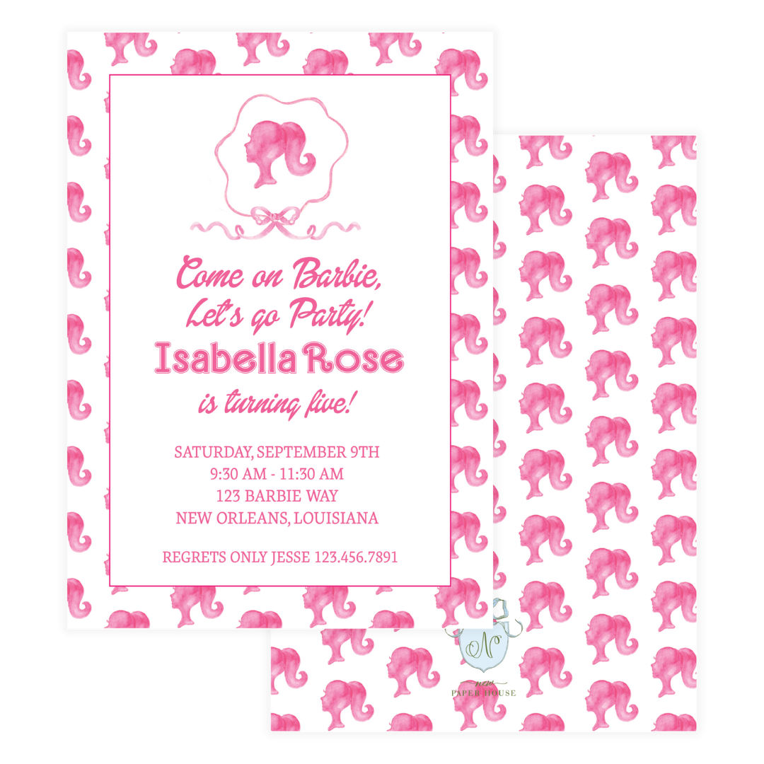 Barbie Birthday Invitation