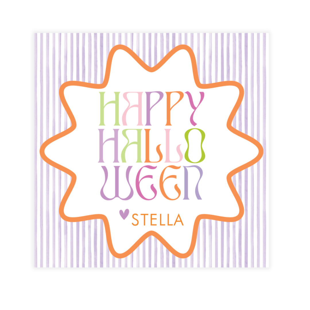 Retro Happy Halloween Enclosure Card