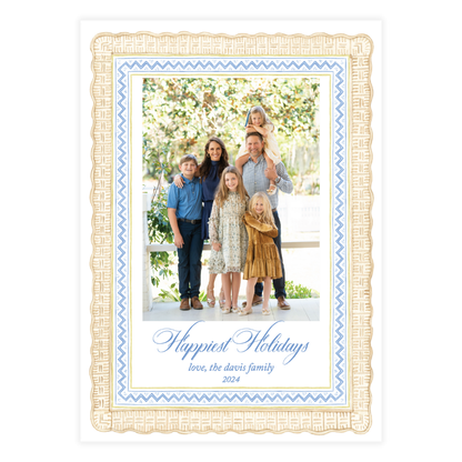 Coastal Holiday Rattan Card