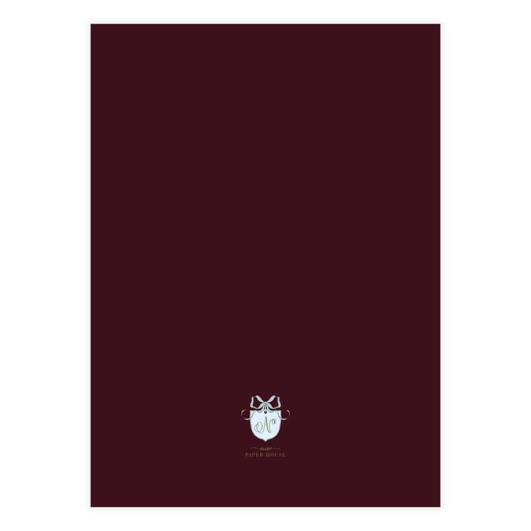 Dotted Oval Frame Holiday Card (colors customizable)