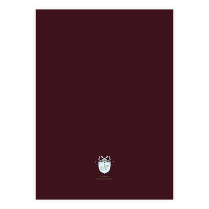 Dotted Oval Frame Holiday Card (colors customizable)