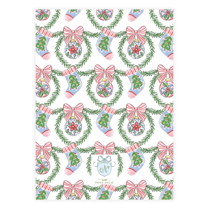 Baubles Garland Frame Holiday Card