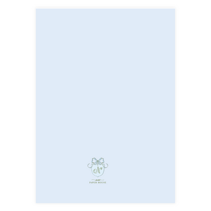 Circle Holiday Frame Blue Holiday Card