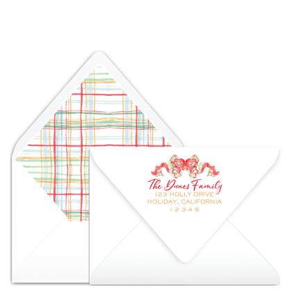 Holiday Plaid Bow Card
