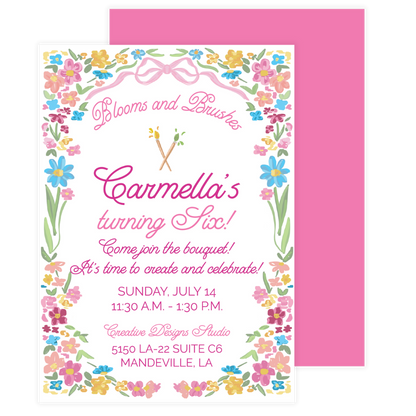 Blooms & Brushes Invitation