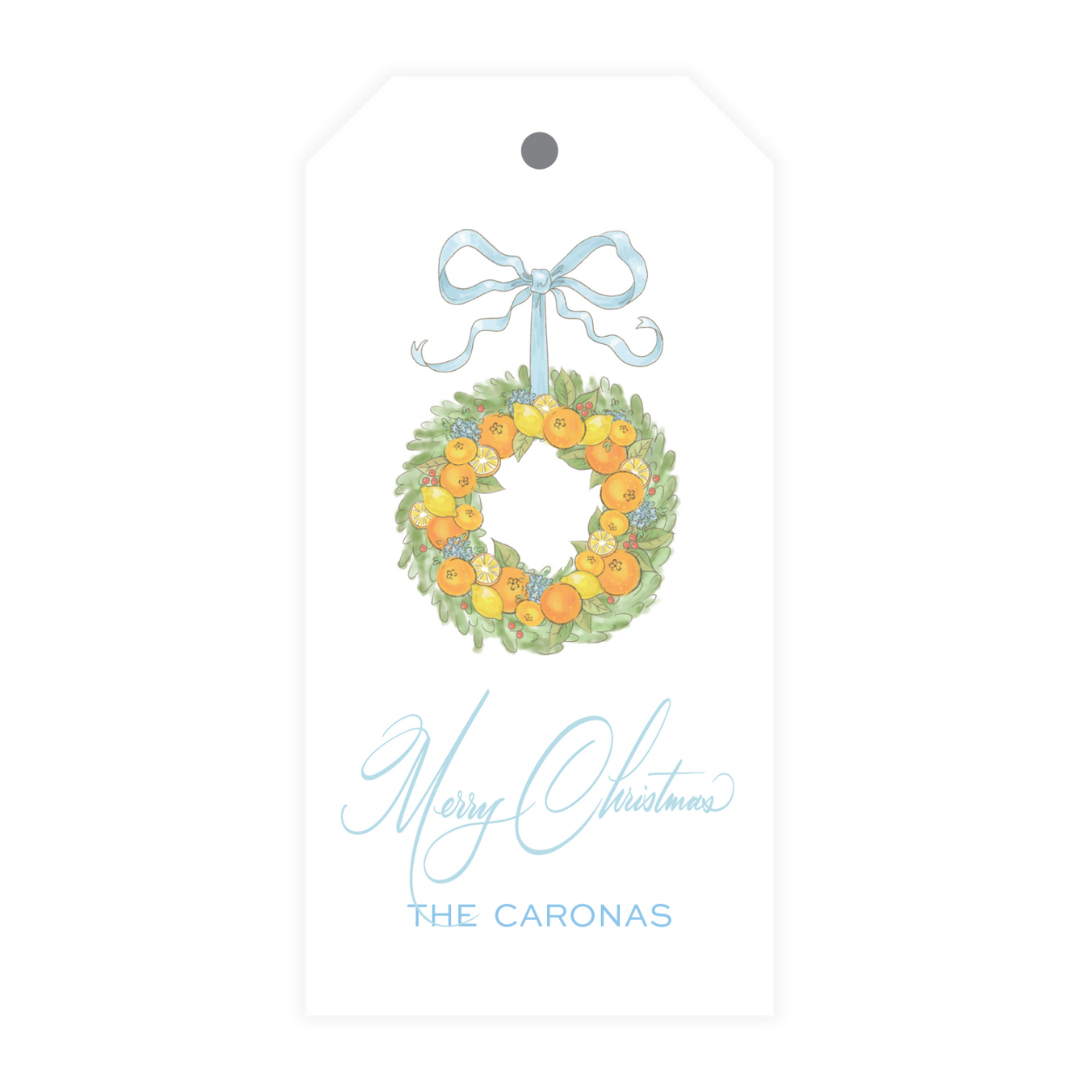 Citrus Wreath Gift Tag